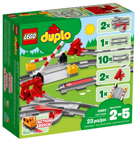 Конструктор LEGO DUPLO Железнодорожные пути 23 детали (10882) купить