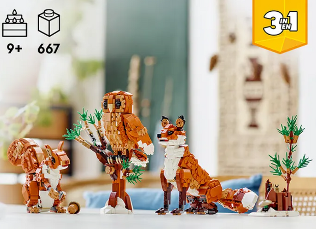 Коструктор LEGO Creator Лісові тварини: Руда лисиця 667 деталей (31154) купити