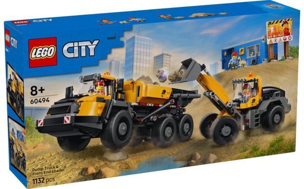 LEGO City Самосвал и фронтальный ковшовой погрузчик (60494) &ndash; фото товара LEGO из категории LEGO City. Оригинал, доставка по Украине