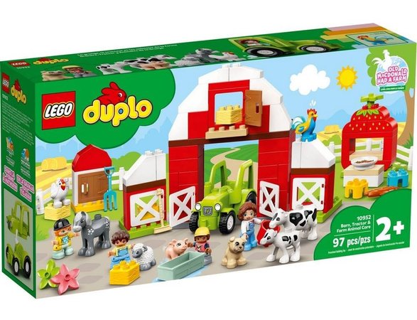 Конструктор Lego Duplo Фермерский трактор, домик и животные 97 деталей (10952)
