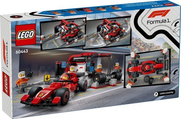 LEGO City 60443 Піт-стоп і піт-екіпаж F1 з болідом Ferrari | ЛЕГО 60443 Сіті