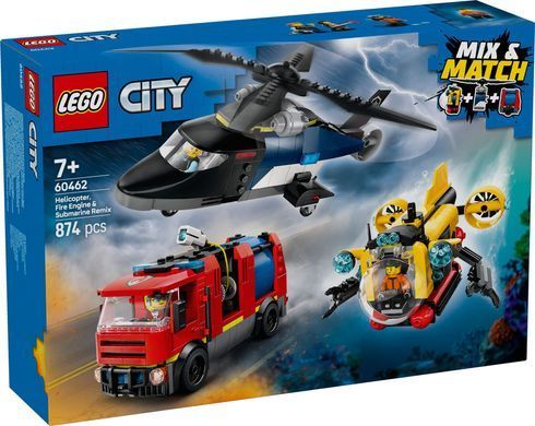 LEGO City 60462 Ремікс вертольотів, пожежних машин і підводних човнів | ЛЕГО 60462 Сіті