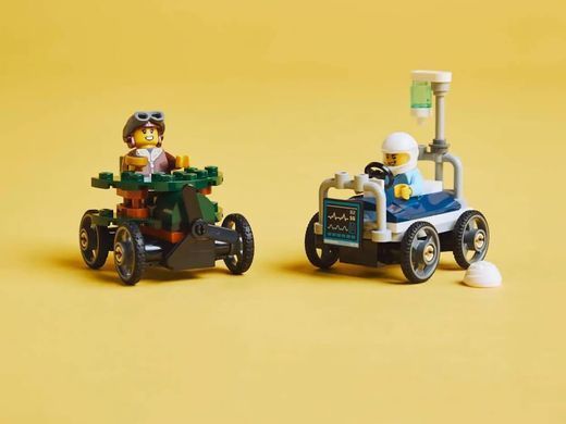 LEGO City &laquo;Самолет против больничной койки&raquo; Набор для гонки 70 деталей (60459) &ndash; фото товара LEGO из категории LEGO City. Оригинал, доставка по Украине