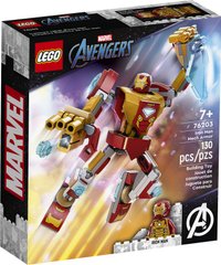 Конструктор Lego Marvel Железный человек: робот 130 деталей (76203)