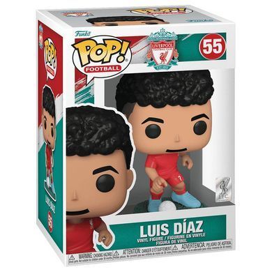 Фигурка Funko Pop! Football Liverpool Luis D&iacute;az &mdash; Луис Диас #55 (73934) &ndash; фото товара Funko из категории Фигурки Funko Pop. Оригинал, доставка по Украине