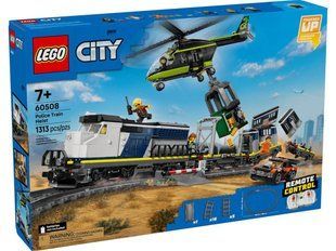 LEGO City Ограбление полицейского поезда 1313 деталей (60508) &ndash; фото товара LEGO из категории LEGO City. Оригинал, доставка по Украине