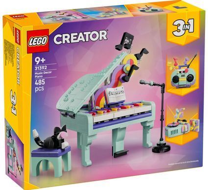 LEGO Creator Музыкальный декор &laquo;Фортепиано с котом&raquo; (31392) &ndash; фото товара LEGO из категории LEGO Creator 3-in-1. Оригинал, доставка по Украине