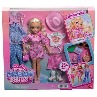 Кукла Barbie Dream Besties с набором одежды "Фестивальный стиль" (JGH87) &ndash; фото товара Barbie из категории Barbie Dream Besties. Оригинал, доставка по Украине