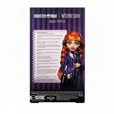 Лялька Monster High Wednesday Agnes DeMille - Монстер Хай Агнес (JNJ92) &ndash; фото товару Monster High з категорії Ляльки Monster High (Монстер Хай). Оригінал, доставка по Україні