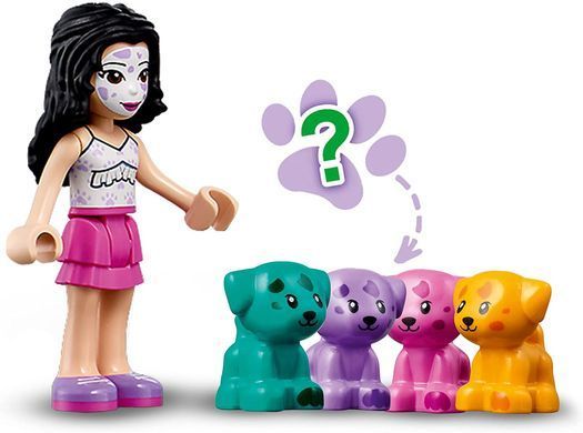LEGO Friends Куб-далматинець з Еммою 41 деталь (41663) &ndash; фото товару LEGO з категорії LEGO Friends. Оригінал, доставка по Україні