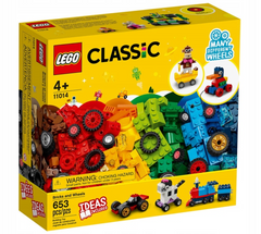 Конструктор LEGO Classic Кубики и колёса 653 детали (11014)