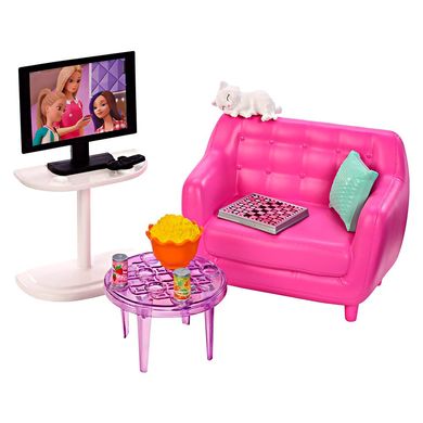Мебель для кукол Барби Barbie Гостинная с аксессуарами FXG36 купити