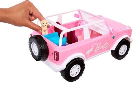 Машинка на радиоуправлении Hot Wheels RC Barbie Ford Bronco &mdash; Барби Форд Бронко с аксессуарами (JMP90) &ndash; фото товара Barbie из категории Транспорт для кукол Барби. Оригинал, доставка по Украине
