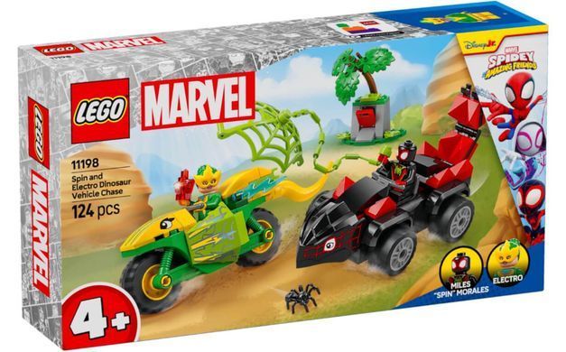 LEGO Super Heroes Marvel Перегони на електромобілях з динозаврами (11198) &ndash; фото товару LEGO з категорії LEGO Marvel Super Heroes. Оригінал, доставка по Україні
