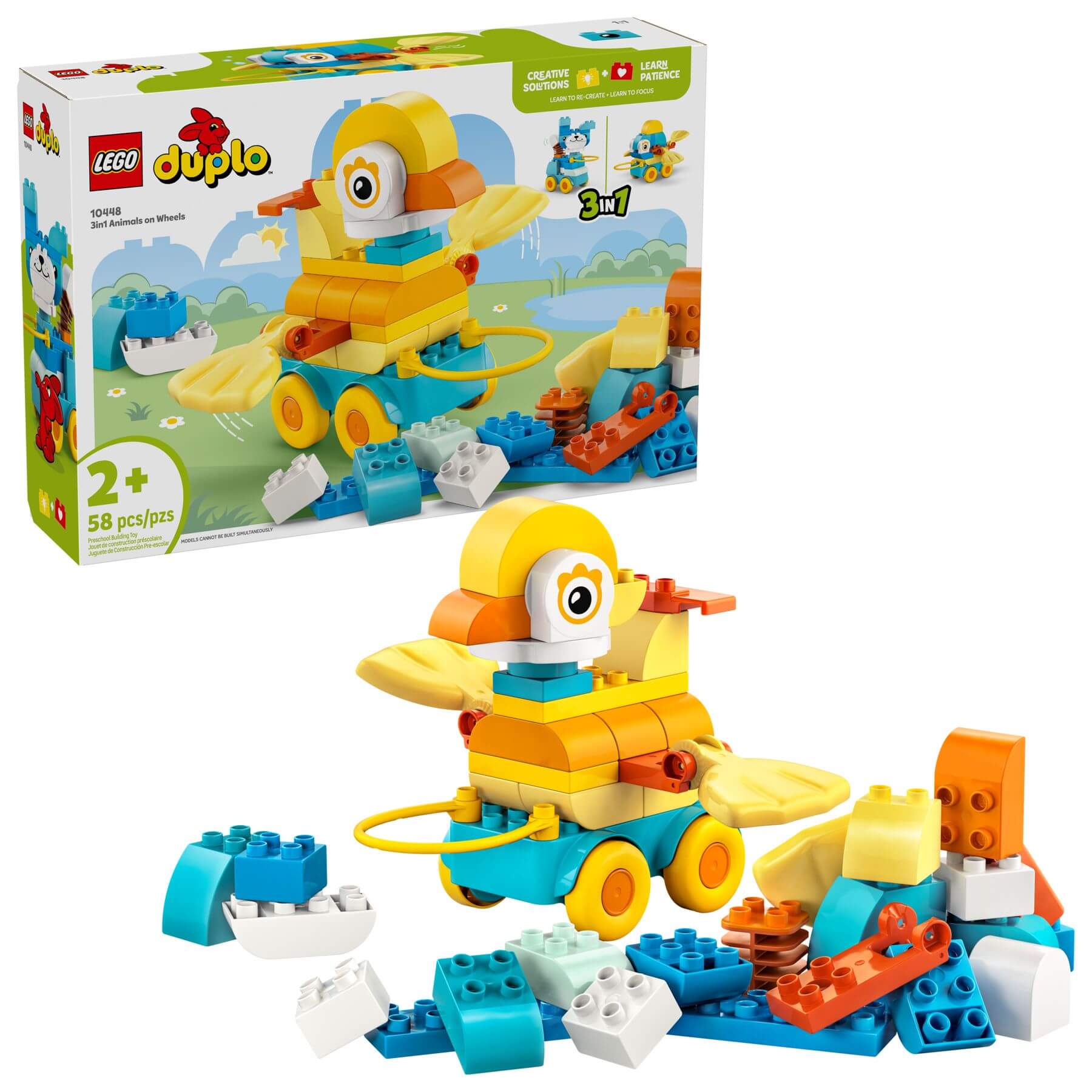 Конструктор LEGO 10448 DUPLO Тварини на колесах 3в1 / ЛЕГО ДУПЛО