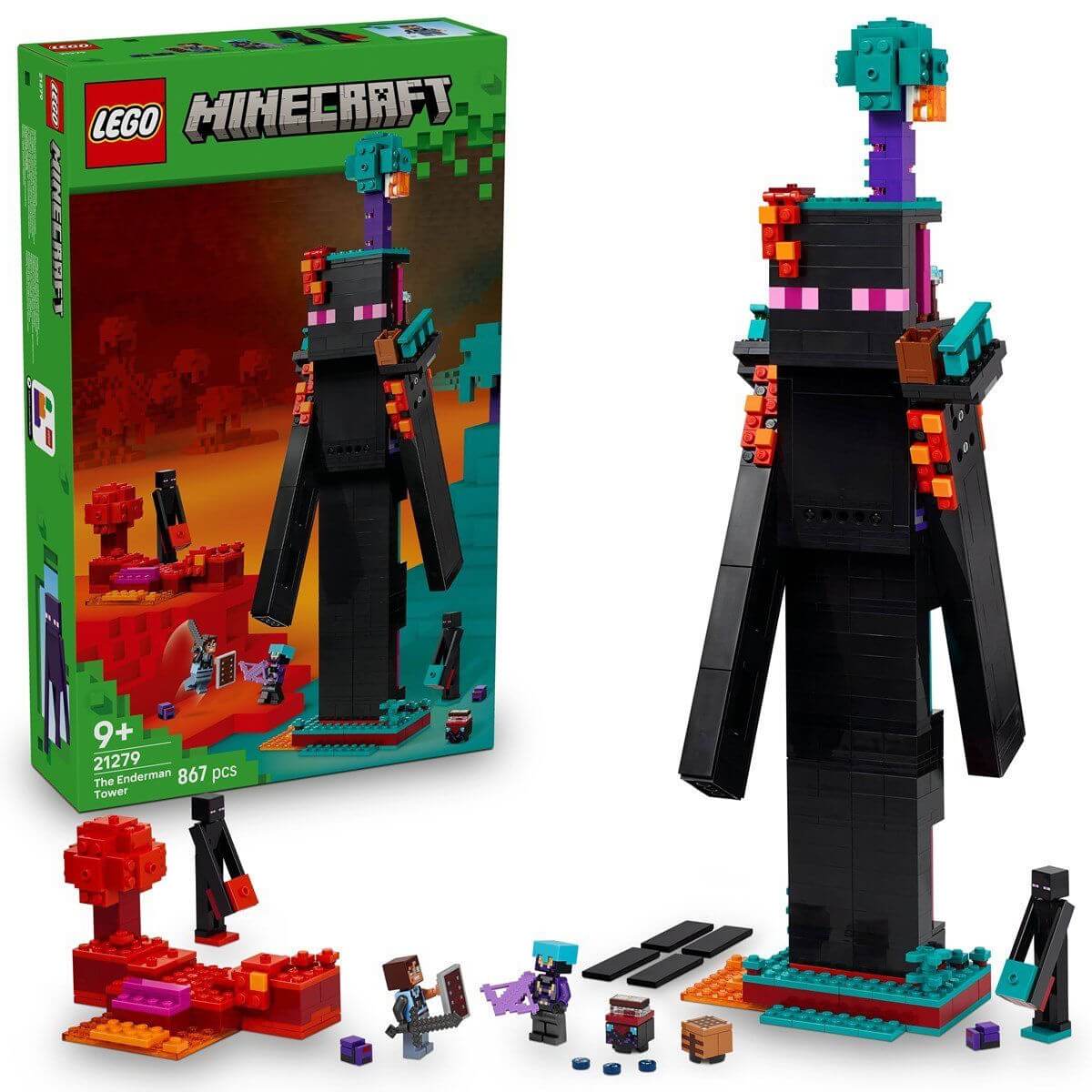 Конструктор LEGO Minecraft Вежа Ендермена 867 деталей (21279) / ЛЕГО Майнкрафт