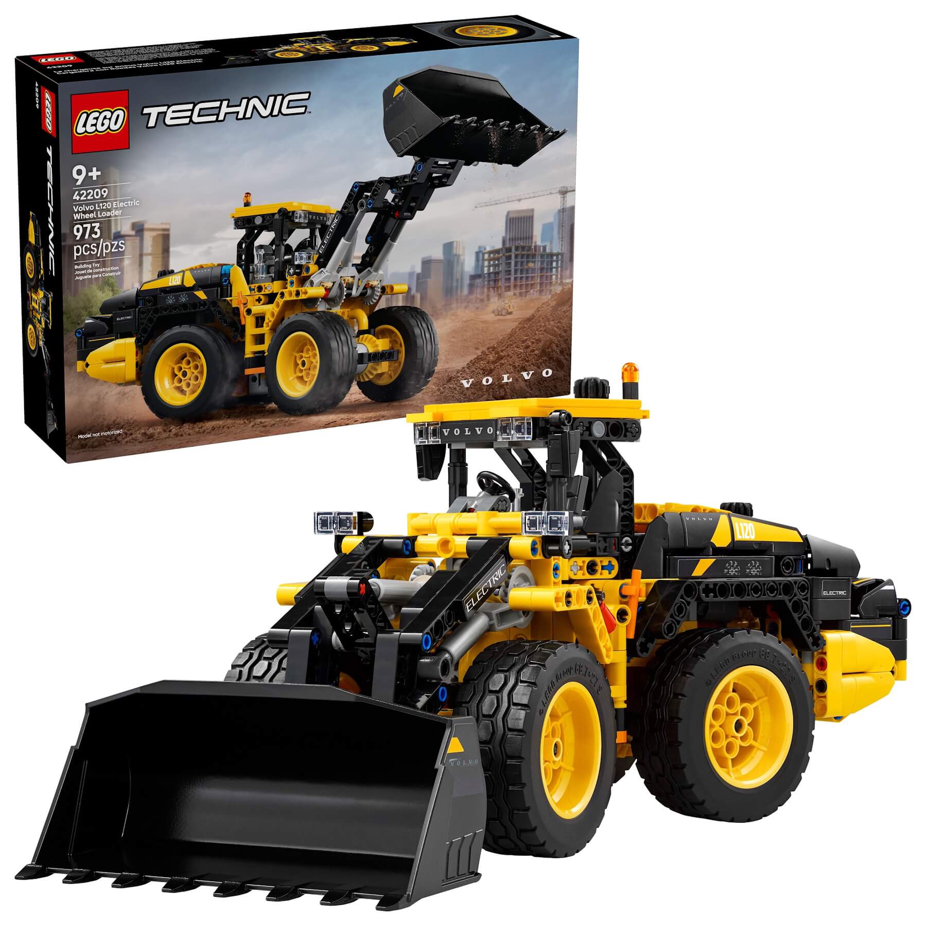 Конструктор LEGO Technic Погрузчик колесный Volvo L120 Electric 973 деталей (42209) / ЛЕГО Техник