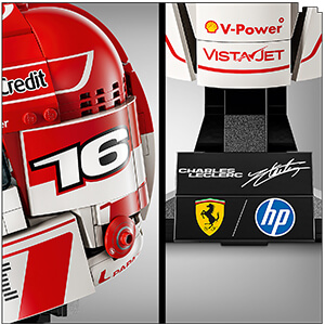LEGO Editions 43014 Formula 1 Шолом Шарля Леклера з команди Scuderia Ferrari HP