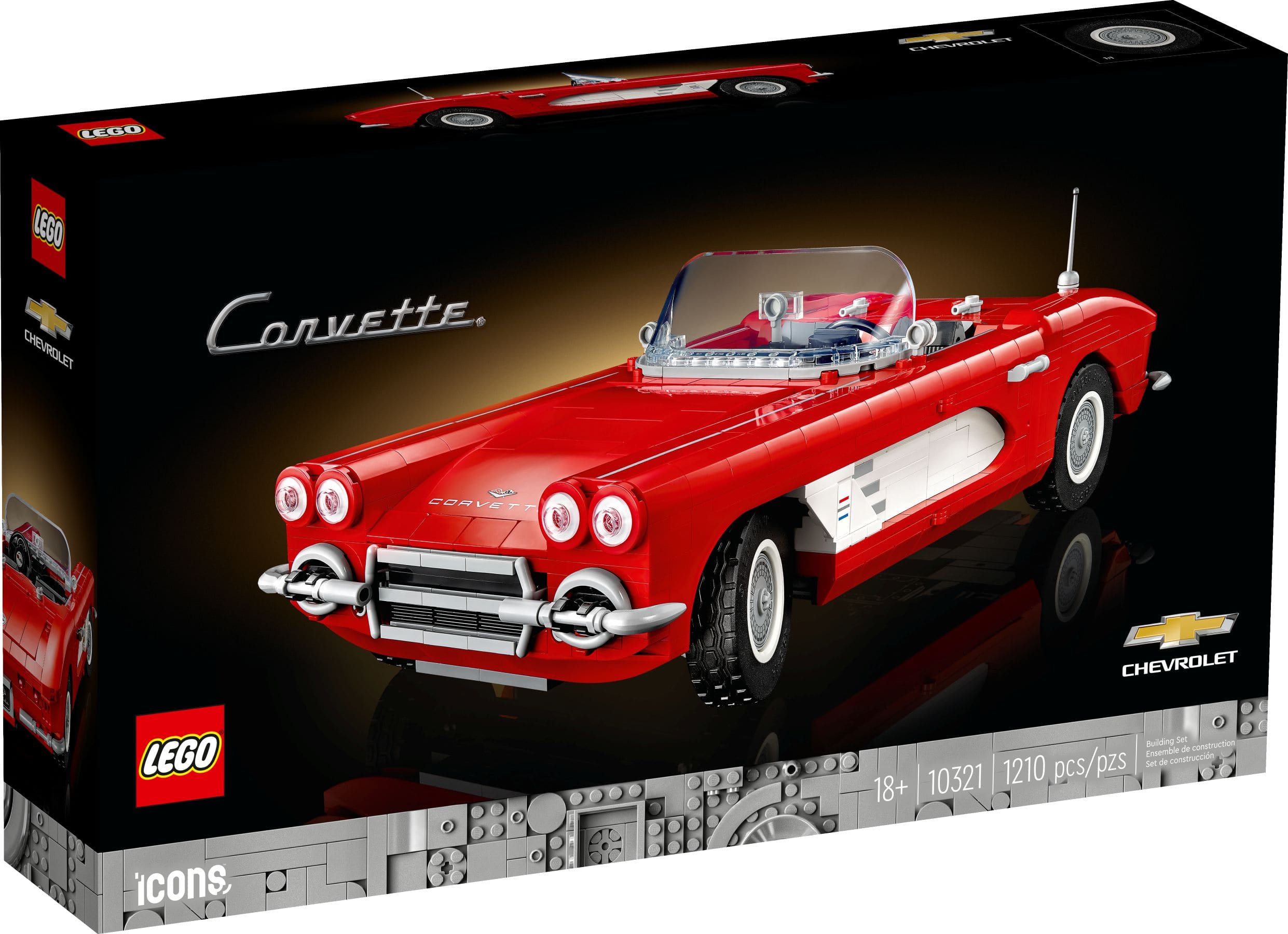 LEGO Icons Chevrolet Corvette 1210 деталей (10321)