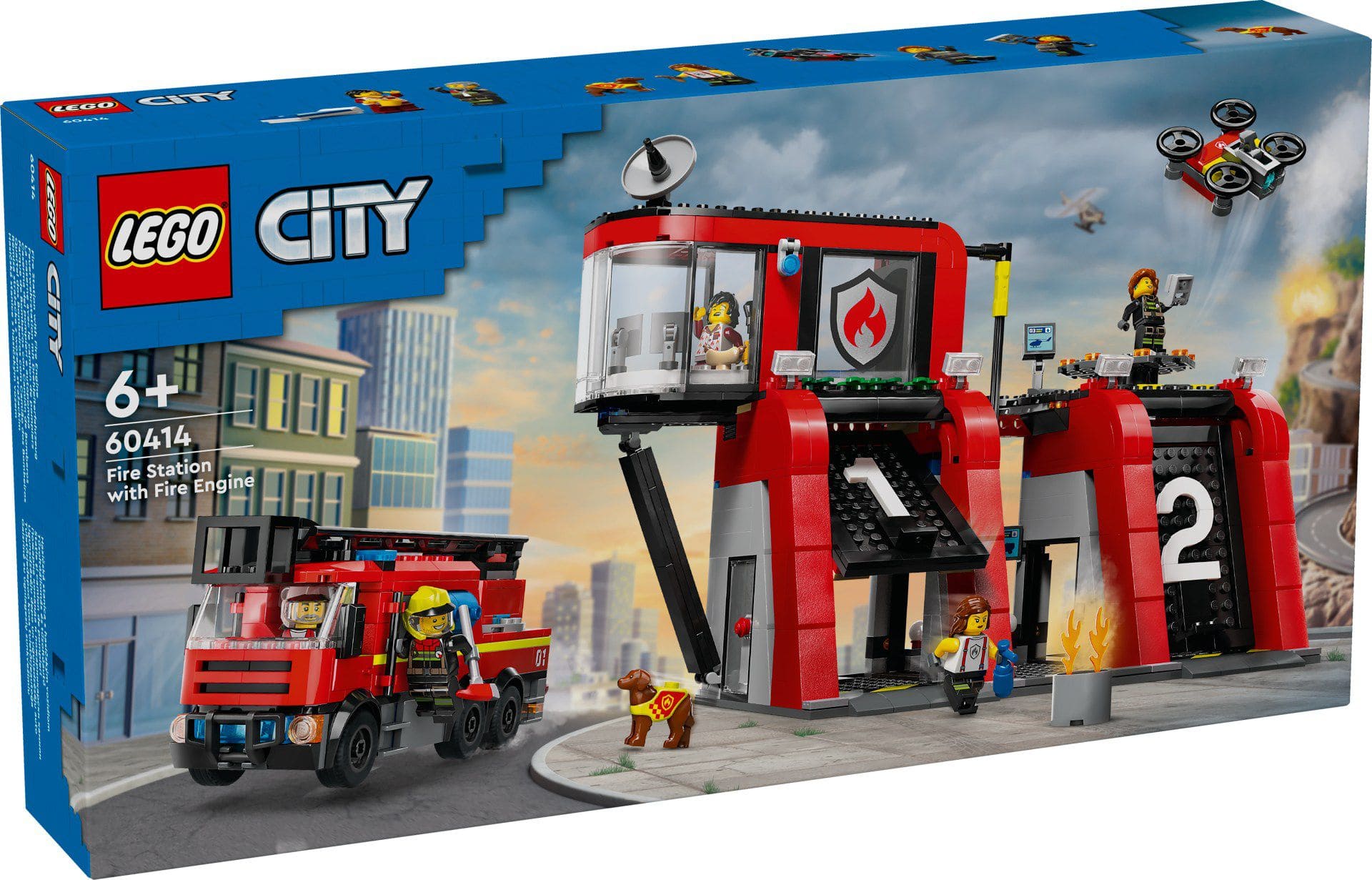 LEGO City Пожарное депо с пожарной машиной 843 детали (60414)